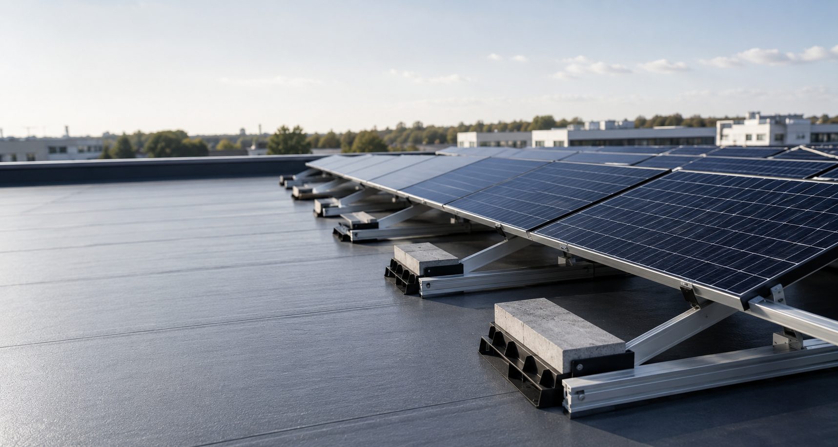 Příprava ploché střechy pro instalaci fotovoltaických panelů